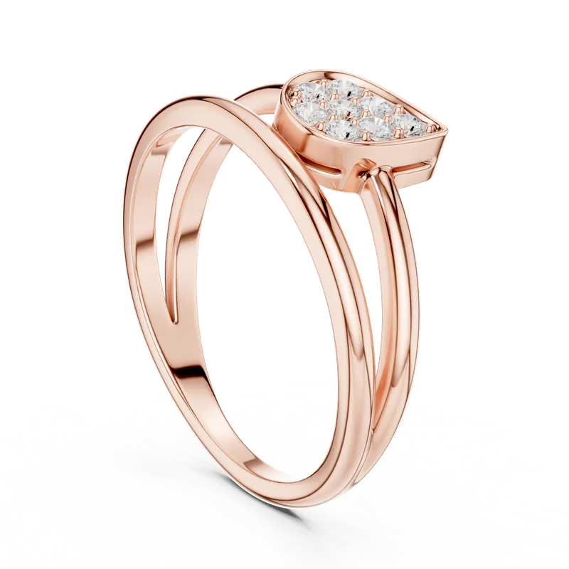 18K Gold Round Diamond Cluster Ring – 0.144 ct (SBWR-63-) – Rings by Ivanka & Co