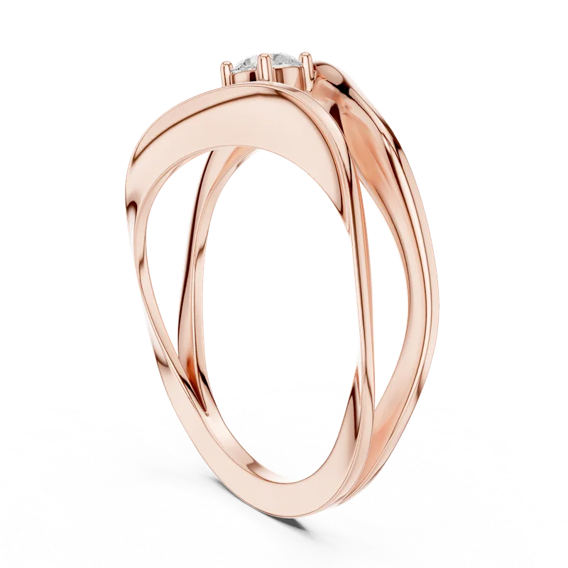 18K Gold Round Diamond Solitaire Ring – 0.165 ct (SBWR-66-) – Rings by Ivanka & Co