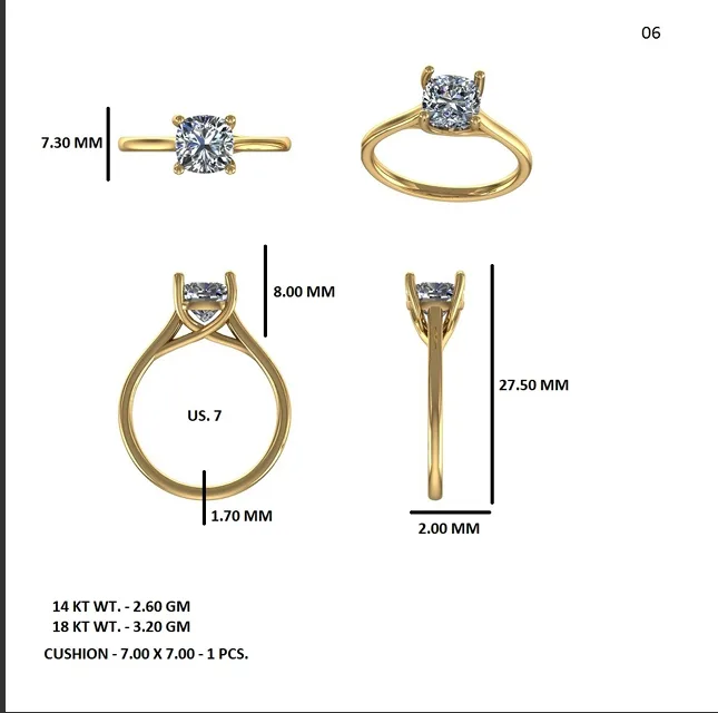 18K Gold Diamond Engagement Ring (06) – Rings by Ivanka & Co