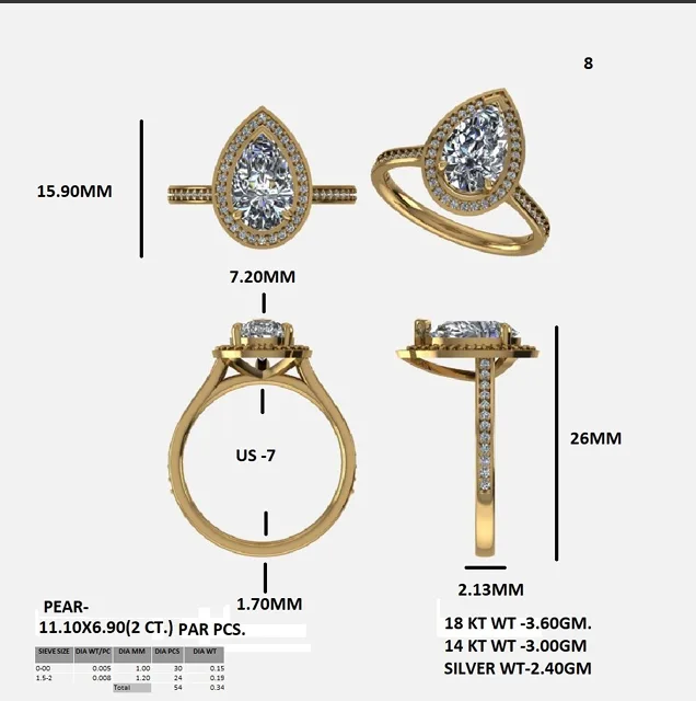 18K Gold Diamond Engagement Ring (08) – Rings by Ivanka & Co