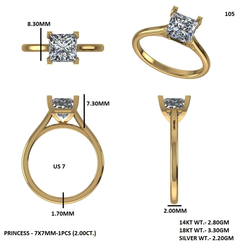 18K Gold Diamond Engagement Ring (105) – Rings by Ivanka & Co