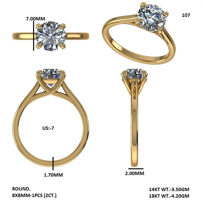 18K Gold Diamond Engagement Ring (107) – Rings by Ivanka & Co