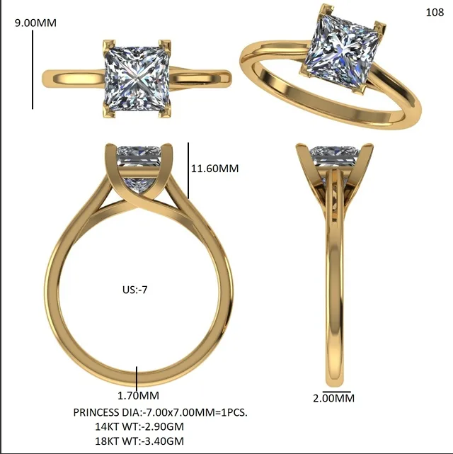18K Gold Diamond Engagement Ring (108) – Rings by Ivanka & Co