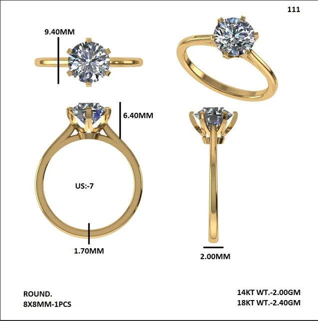 18K Gold Diamond Engagement Ring (111) – Rings by Ivanka & Co