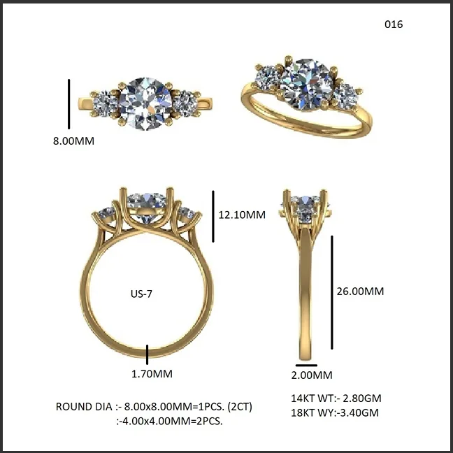 18K Gold Diamond Engagement Ring (16) – Rings by Ivanka & Co