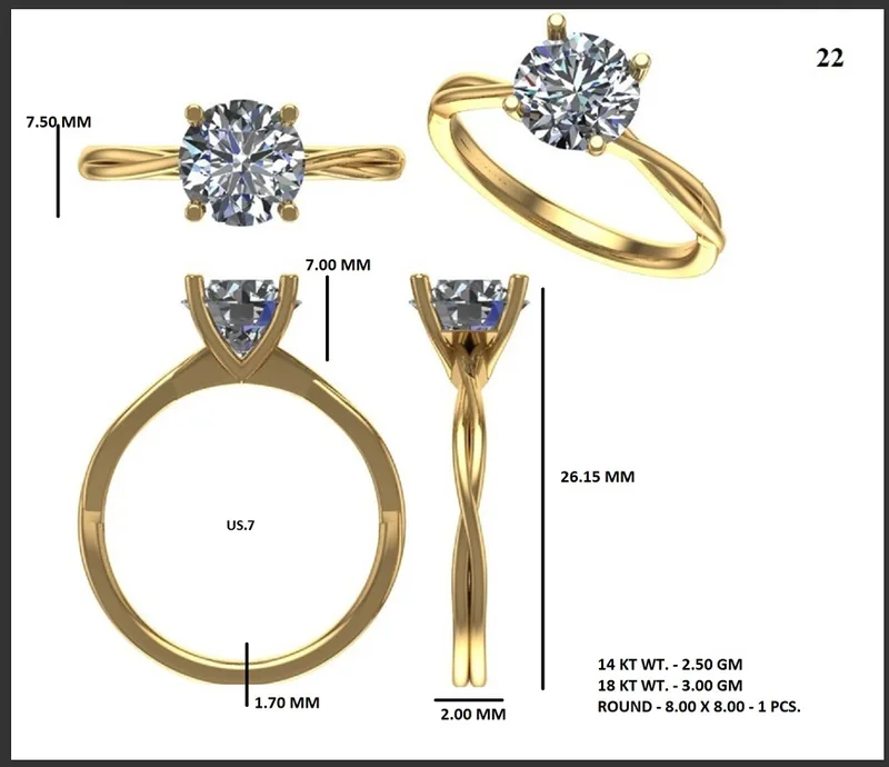 18K Gold Diamond Engagement Ring (22) – Rings by Ivanka & Co