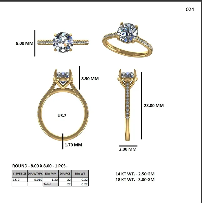 18K Gold Diamond Engagement Ring (24) – Rings by Ivanka & Co