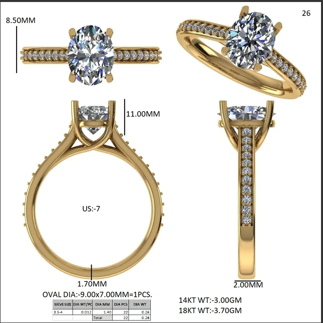 18K Gold Diamond Engagement Ring (26) – Rings by Ivanka & Co