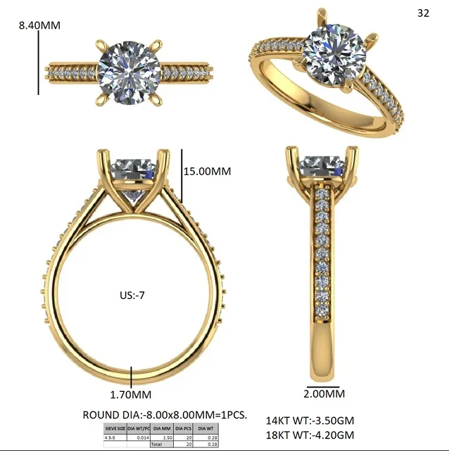 18K Gold Diamond Engagement Ring (32) – Rings by Ivanka & Co