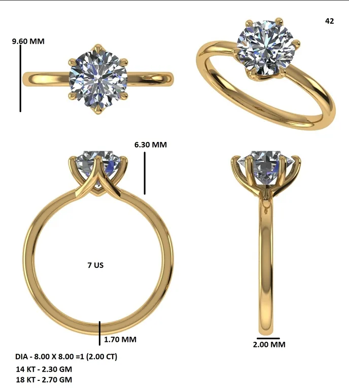 18K Gold Diamond Engagement Ring (42) – Rings by Ivanka & Co