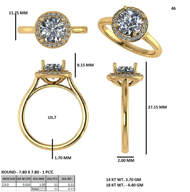 18K Gold Diamond Engagement Ring (46) – Rings by Ivanka & Co