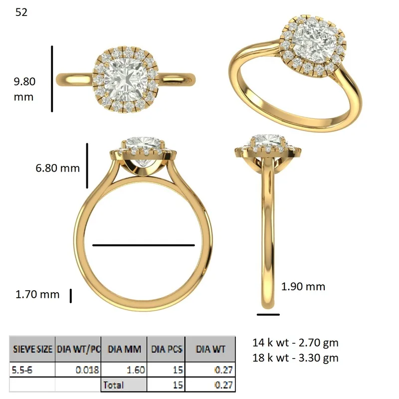 18K Gold Diamond Engagement Ring (52) – Rings by Ivanka & Co