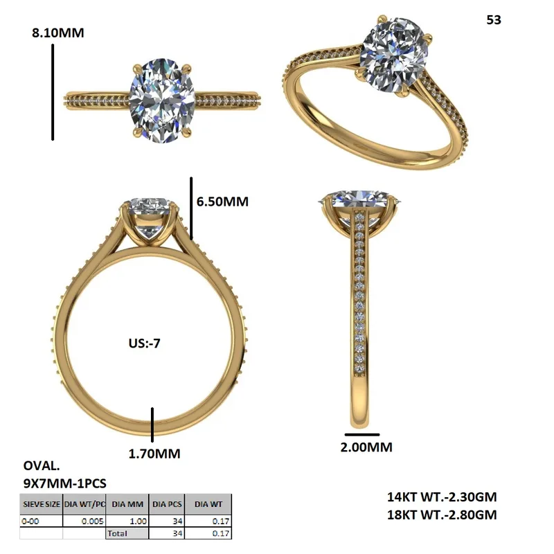 18K Gold Diamond Engagement Ring (53) – Rings by Ivanka & Co