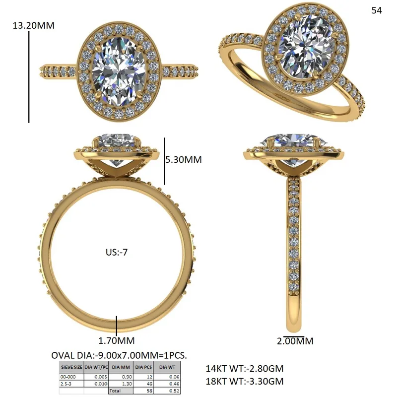 18K Gold Diamond Engagement Ring (54) – Rings by Ivanka & Co