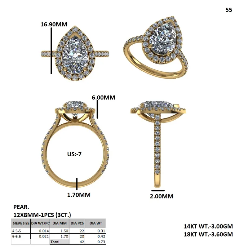 18K Gold Diamond Engagement Ring (55) – Rings by Ivanka & Co