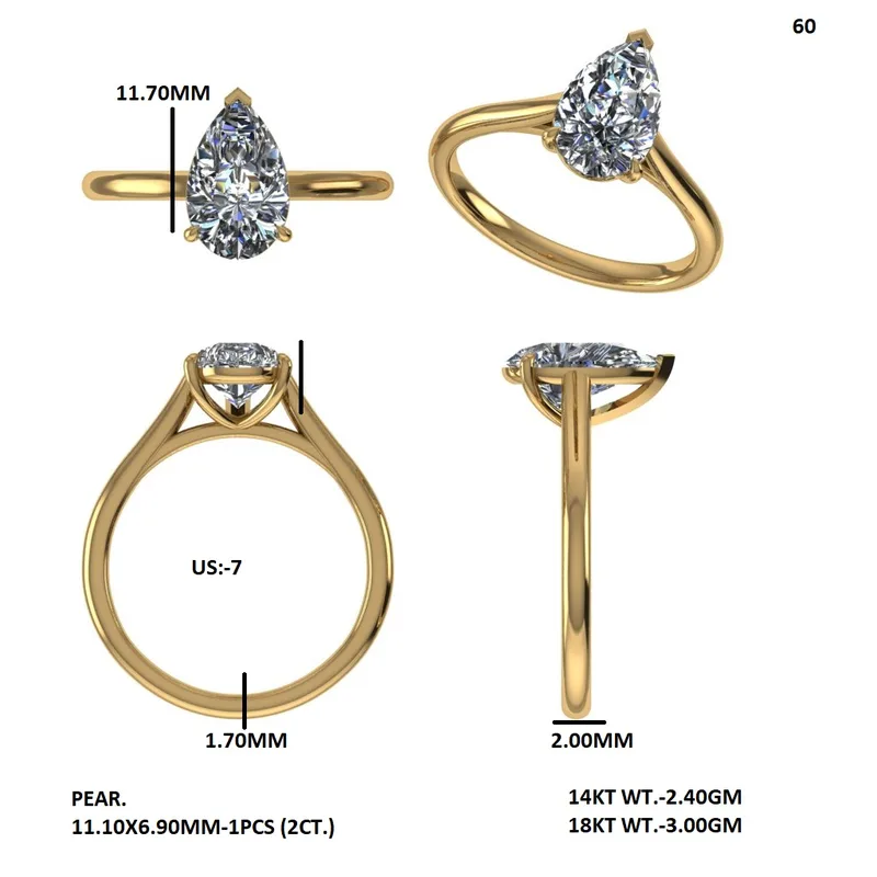 18K Gold Diamond Engagement Ring (60) – Rings by Ivanka & Co