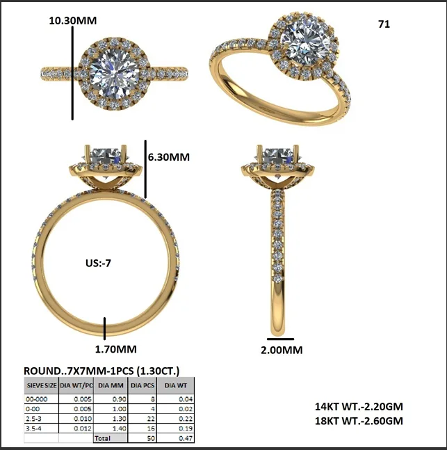 18K Gold Diamond Engagement Ring (71) – Rings by Ivanka & Co