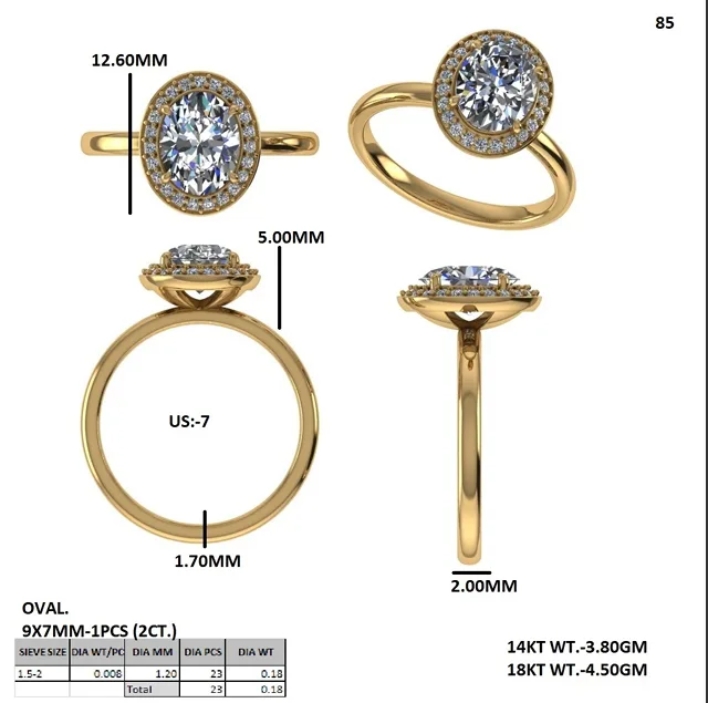 18K Gold Diamond Engagement Ring (85) – Rings by Ivanka & Co