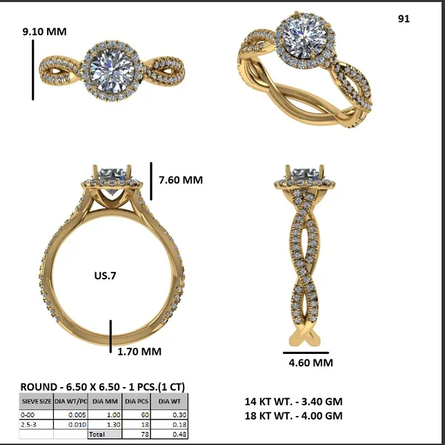 18K Gold Diamond Engagement Ring (91) – Rings by Ivanka & Co