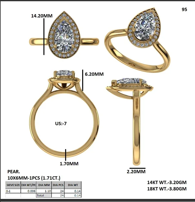 18K Gold Diamond Engagement Ring (95) – Rings by Ivanka & Co